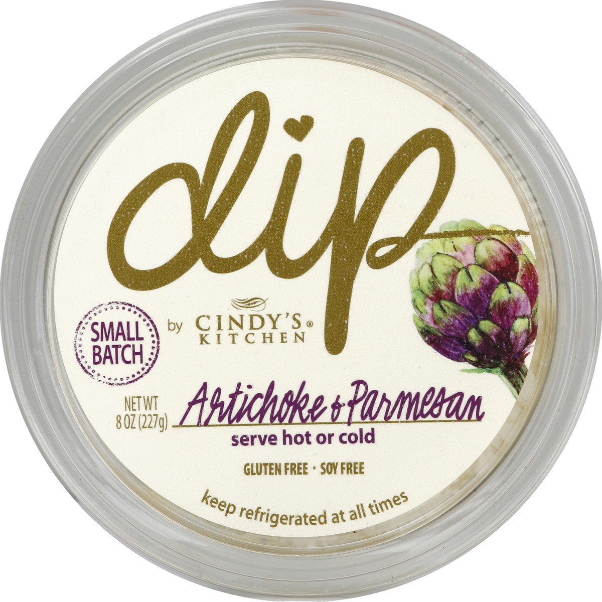 slide 3 of 3, Cindy's Kitchen Small Batch Artichoke & Parmesan Dip 8 oz, 8 oz