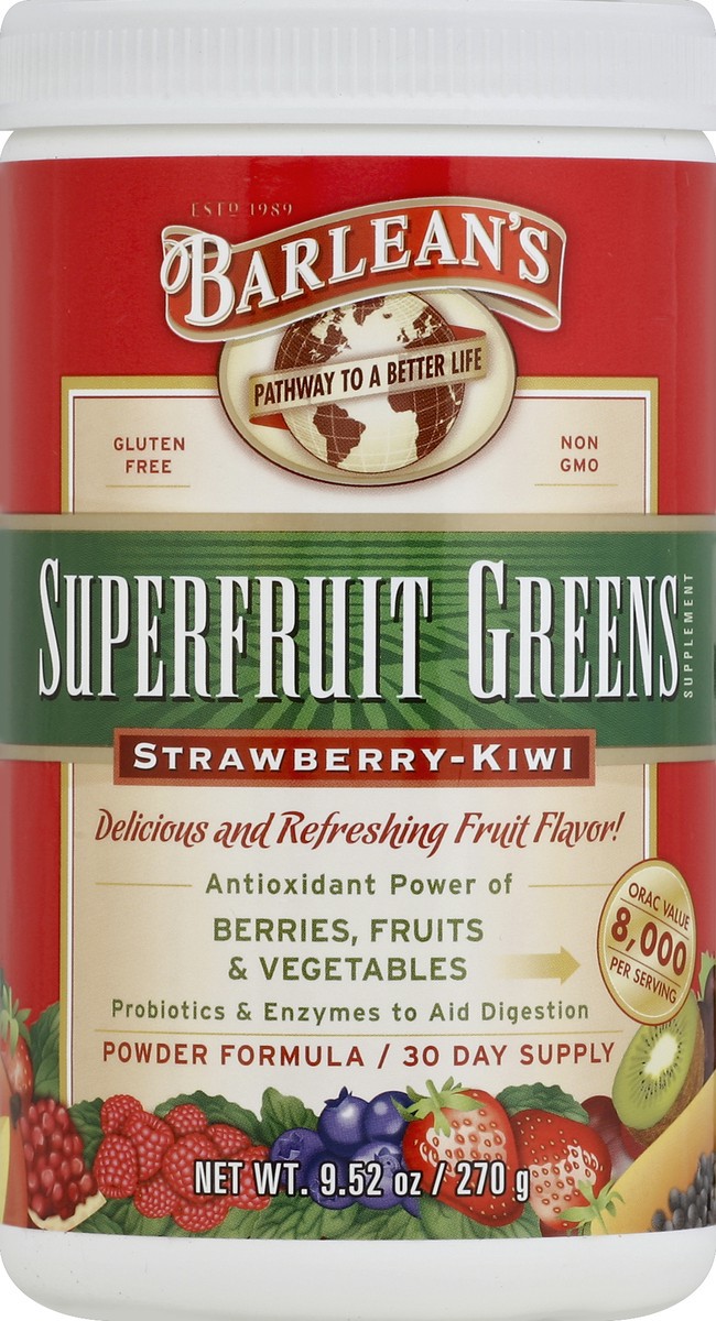 slide 2 of 2, Barlean's Superfruit Greens 9.52 oz, 9.52 oz