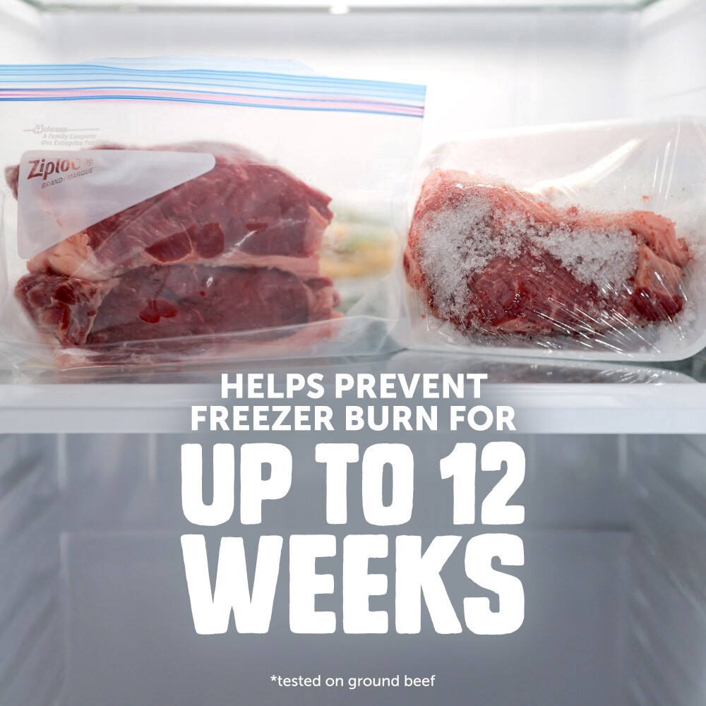 slide 3 of 6, Ziploc® Brand Freezer Bags with Stay Open Design, Half Gallon, 30, Patented Stand-up Bottom, 30 ct / 0.5 gal