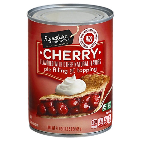 slide 1 of 1, Signature Select Pie Filling Or Topping Cherry, 21 oz