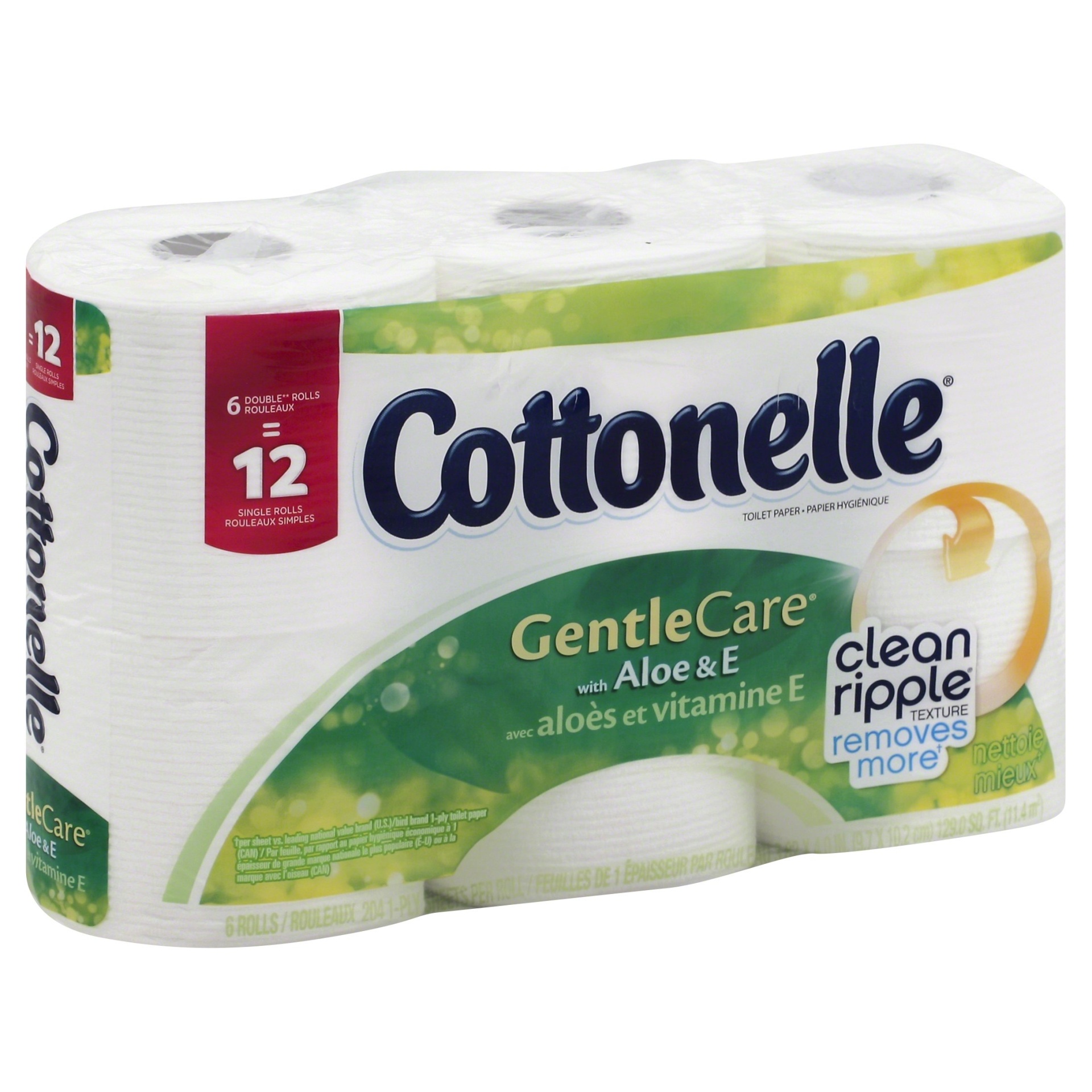 slide 1 of 3, Cottonelle Gentle Care With Aloe Dou, 1224 ct