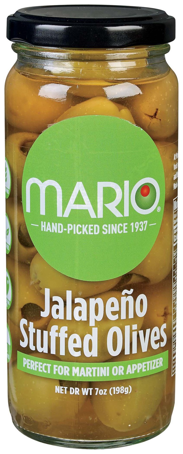 slide 1 of 1, Mario Jalapeno Stuffed Olives, 7 oz