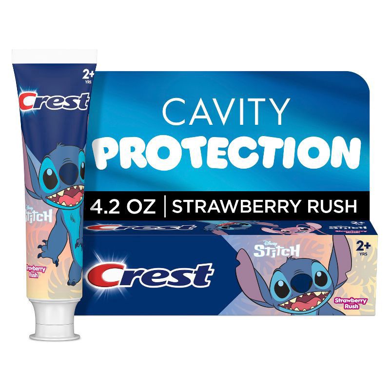 slide 4 of 13, Crest Strawberry Rush Featuring Disney Stitch, 4.2 oz, Ages 2+, 4.2 oz