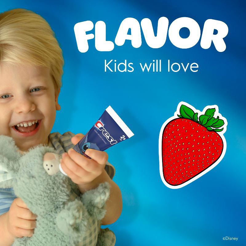 slide 6 of 13, Crest Strawberry Rush Featuring Disney Stitch, 4.2 oz, Ages 2+, 4.2 oz