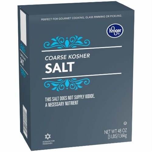 slide 5 of 6, Kroger Coarse Kosher Salt, 3 lb