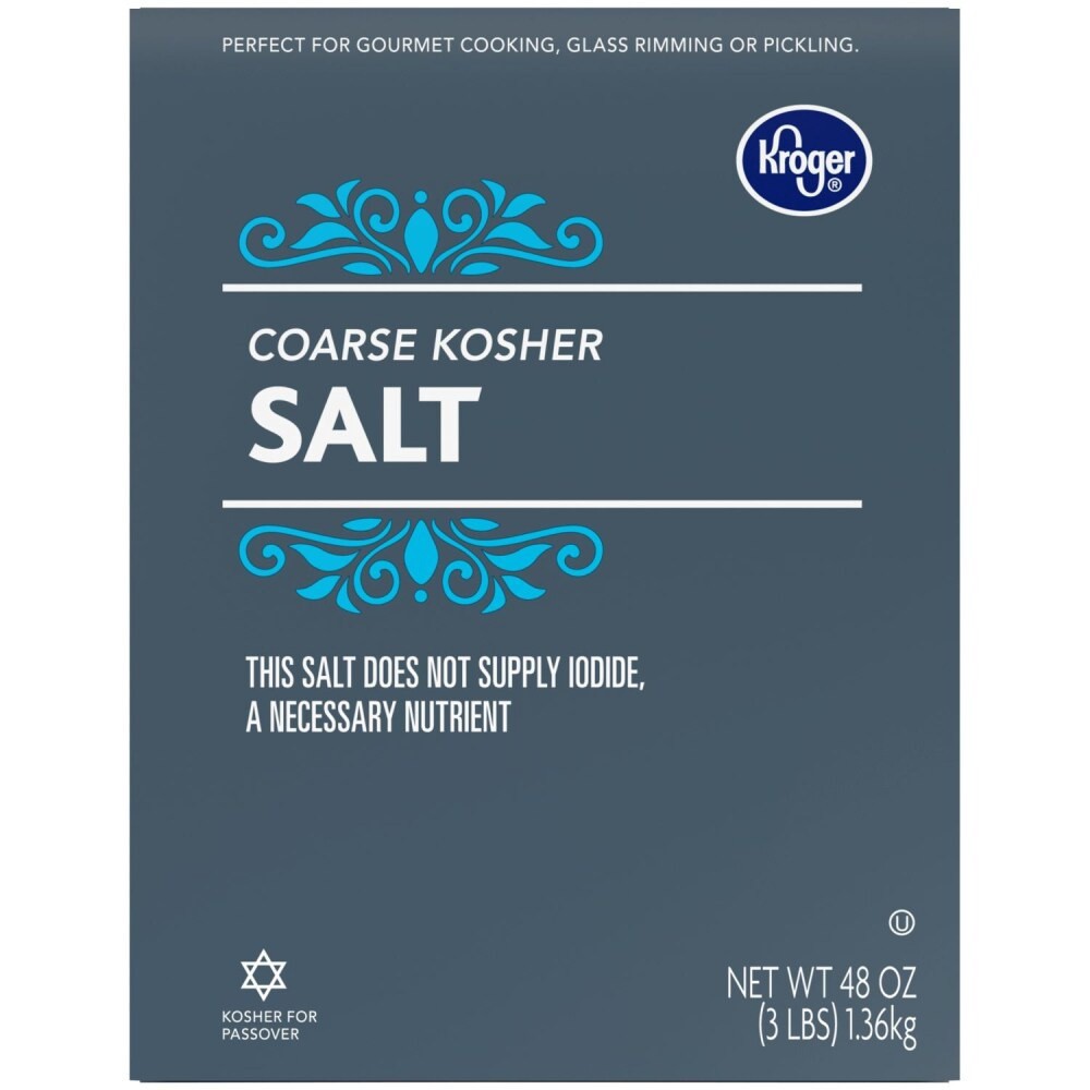 slide 2 of 6, Kroger Coarse Kosher Salt, 3 lb