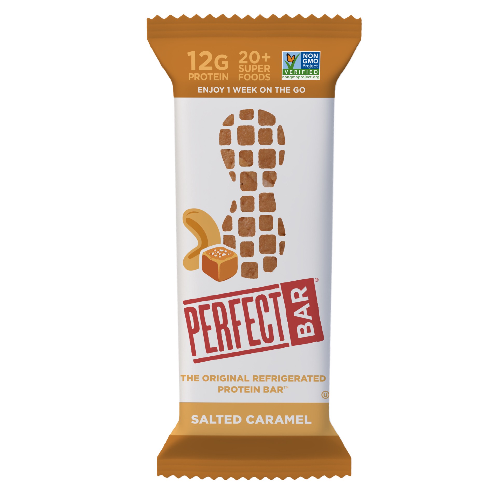 slide 1 of 9, Perfect Bar Gluten-Free Salted Caramel Cashew Butter and Peanut Butter Protein Bar, 2.2 oz, 2.2 oz