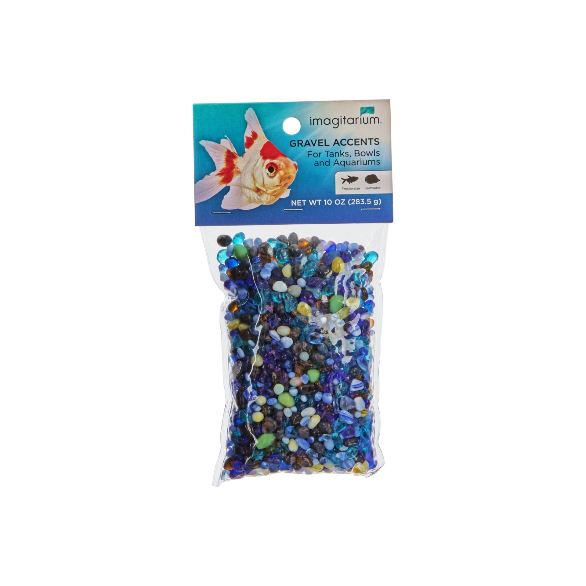 slide 1 of 1, Imagitarium Blue Azure Pebble Glass Aquarium Gravel Accent Mix, 1 ct