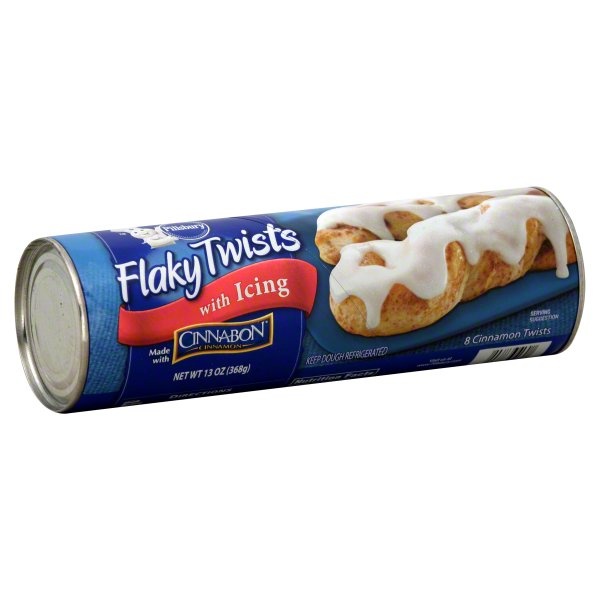 slide 1 of 1, Pillsbury Flaky Twists With Butter Cream Icing, 8 ct; 13 oz