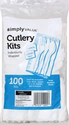Simply Value White Cutlery Kit