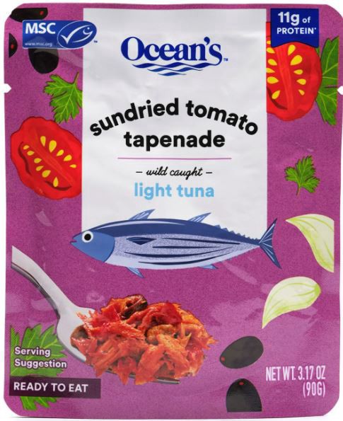slide 1 of 1, Ocean's - Oceans Tuna Pouches Sundried Tomato Tapenade, 3.17 oz