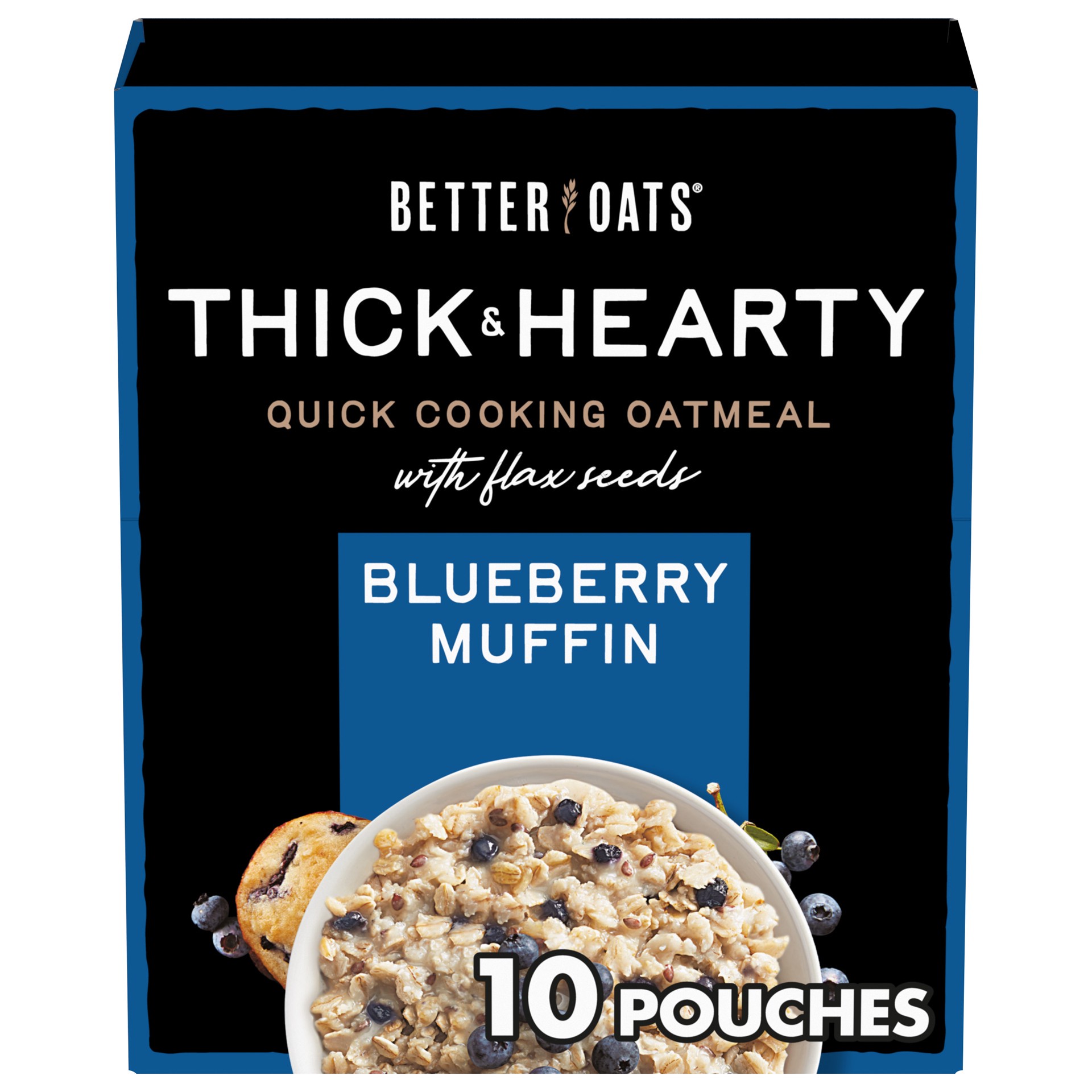 slide 1 of 5, Better Oats Blueberry Muffn Thick Hrty Oatml 10Pk, 15.1 oz