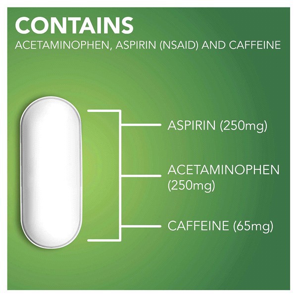 slide 29 of 29, Meijer Migraine Formula, Acetaminophen, Aspirin (NSAID) and Caffeine Tablets, 100 ct