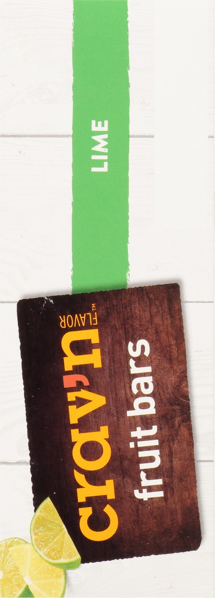 slide 7 of 9, Crav'n Flavor Lime Flavored Fruit Bars 6 ea, 15 fl oz