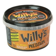 slide 1 of 1, Willy's Medium Salsa, 16 oz