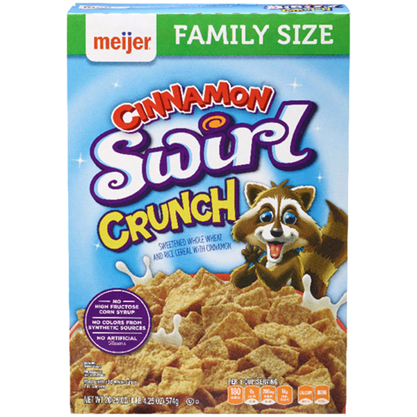 slide 1 of 1, Meijer Super Cinnamon Swirl Crunch Cereal, 20.25 oz