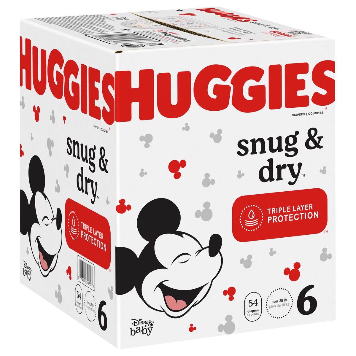 slide 9 of 9, Huggies Snug & Dry Baby Diapers, Size 6 (35+ lbs), 54 Ct, 54 ct
