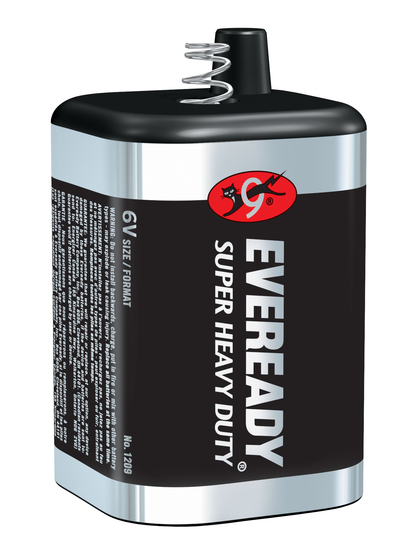 slide 1 of 5, Eveready Super Heavy Duty 1209 6 Volt Spring Lantern Battery, 1 ct