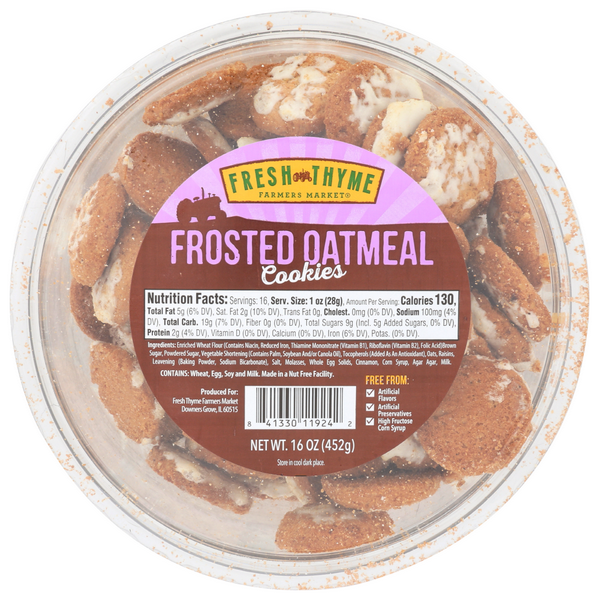 slide 1 of 1, Fresh Thyme Frosted Oatmeal, 16 oz