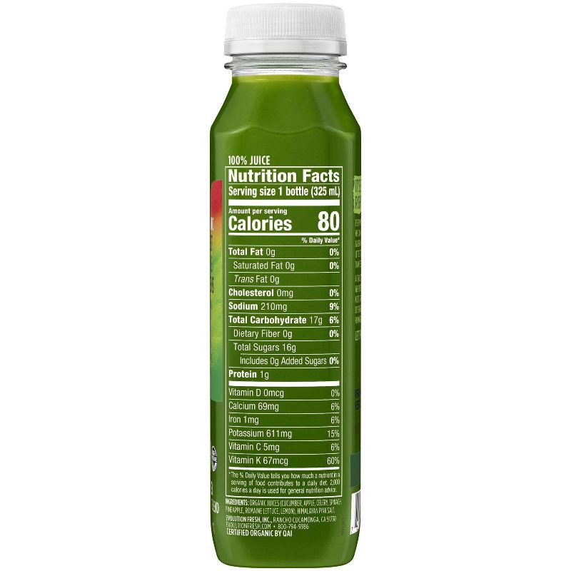 slide 2 of 3, Evolution Fresh Organic Sweet Apple Greens Cold-Pressed Vegetable & Fruit Juice Blend 11 oz., 11 fl oz