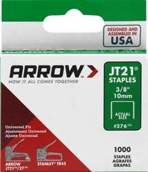 Arrow 3/8 Inch JT21 Staples - 1000 ea