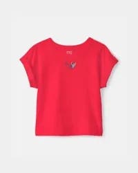 Carters Toddler Girl Mermaid Top - Red Red 2T