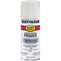 slide 25 of 29, Rust-Oleum Stops Rust Clean Metal Primer Spray 7780830, Flat White, 12 oz