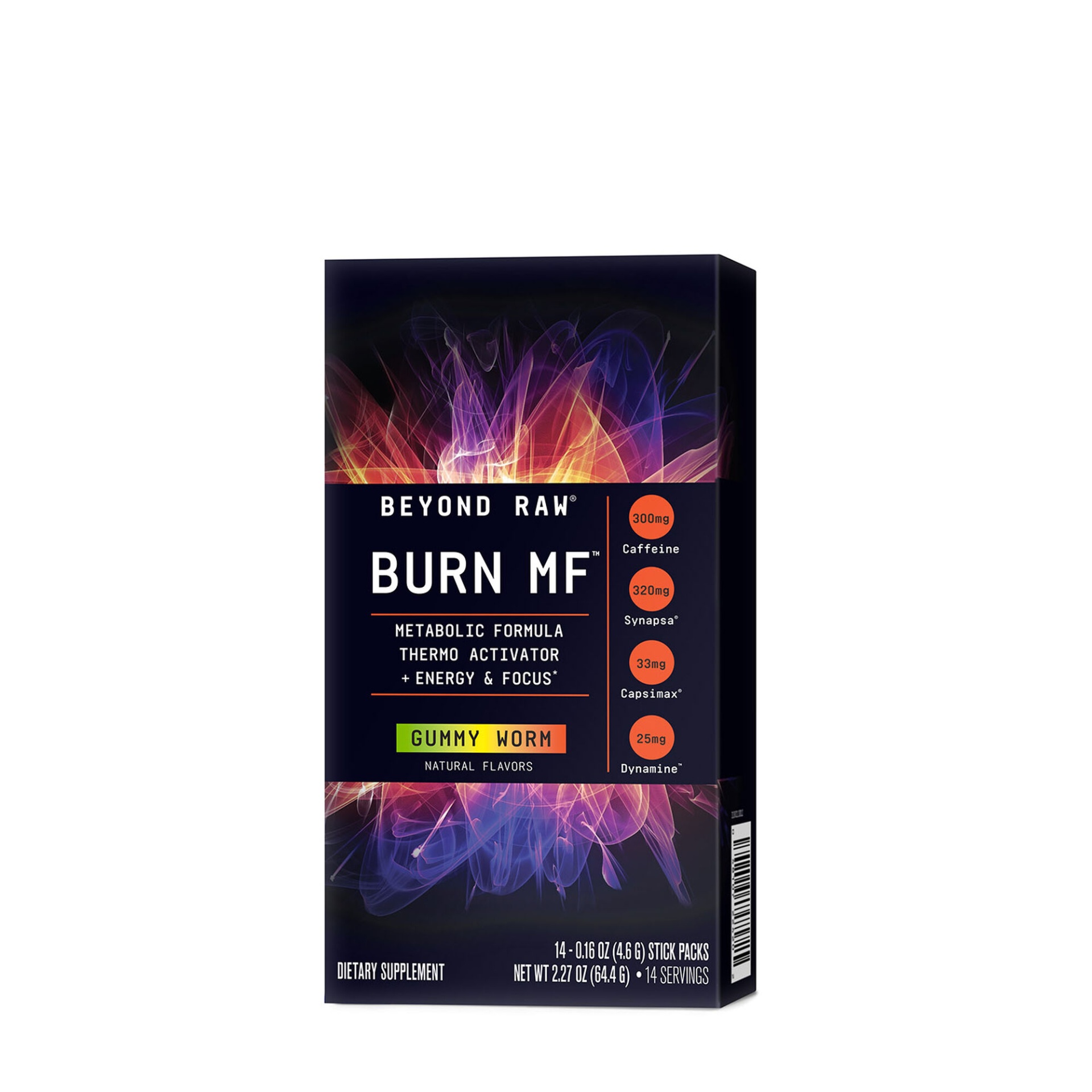 slide 1 of 1, Beyond Raw Burn MF Metabolic Activator Stick Packs - Gummy Worm, 14 ct