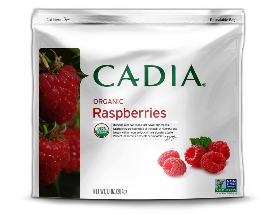 slide 1 of 1, Cadia Frozen Organic Raspberries, 10 oz