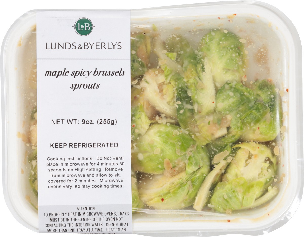 slide 2 of 9, Lunds & Byerlys Maple Spicy Brussels Sprouts 9 oz, 9 oz
