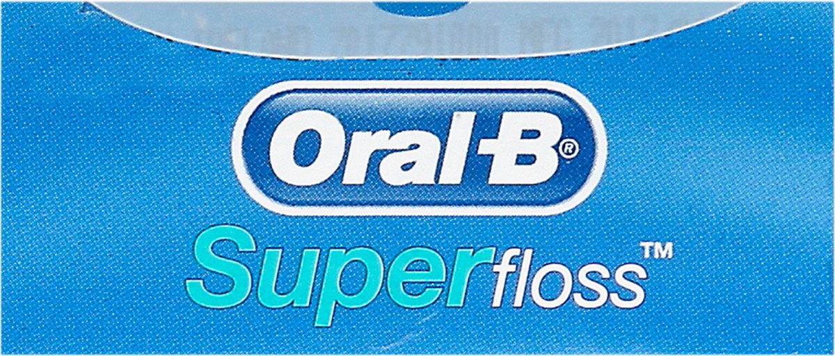slide 7 of 7, Oral-B Super Floss Pre-Cut Strands, Dental Floss for Bridges, Braces and Wide Spaces, 50 Strands, 50 ct