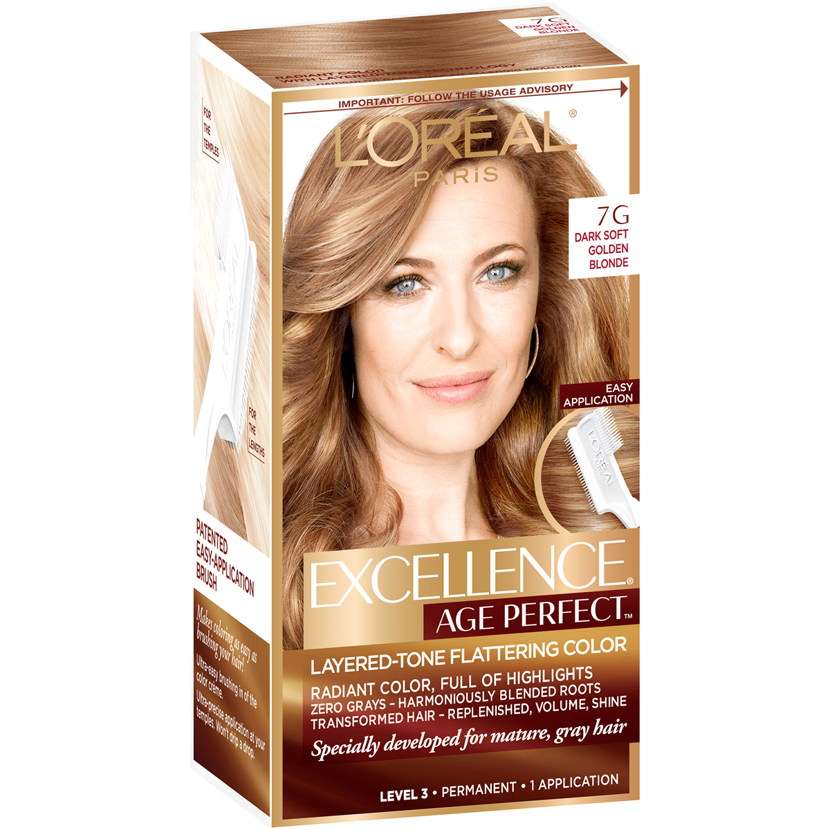 slide 1 of 1, L'Oréal Excellence Permanent Haircolor, Dark Soft Golden Blonde 7G, 1 ct