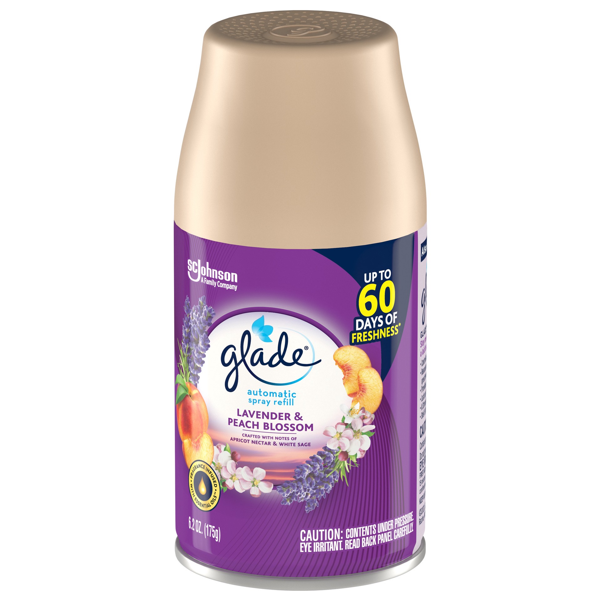 slide 7 of 7, Glade Lavender & Peach Blossom Auto Spray Refill, 6.2 oz