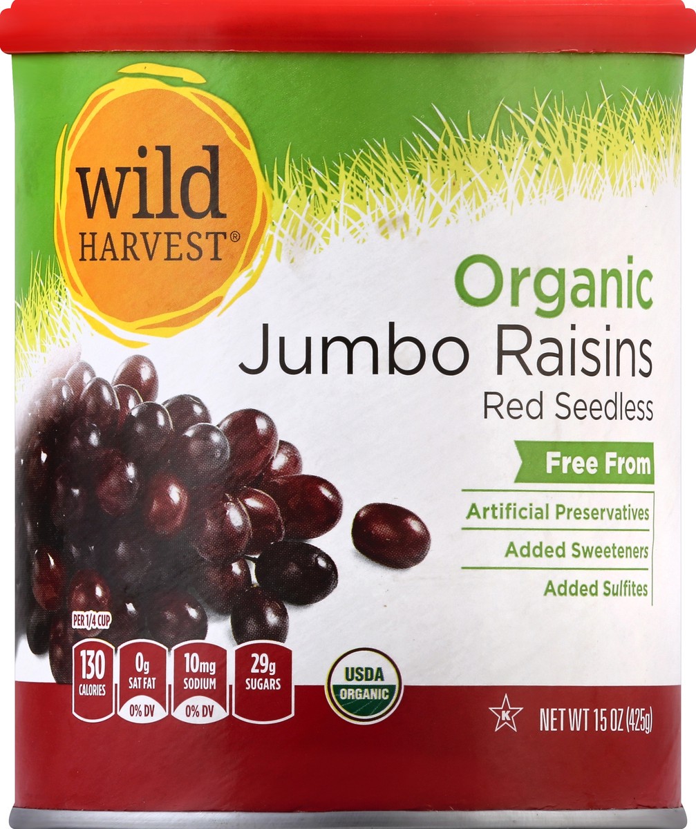 slide 6 of 7, Wild Harvest Organic Raisins Red Jumbo, 15 oz