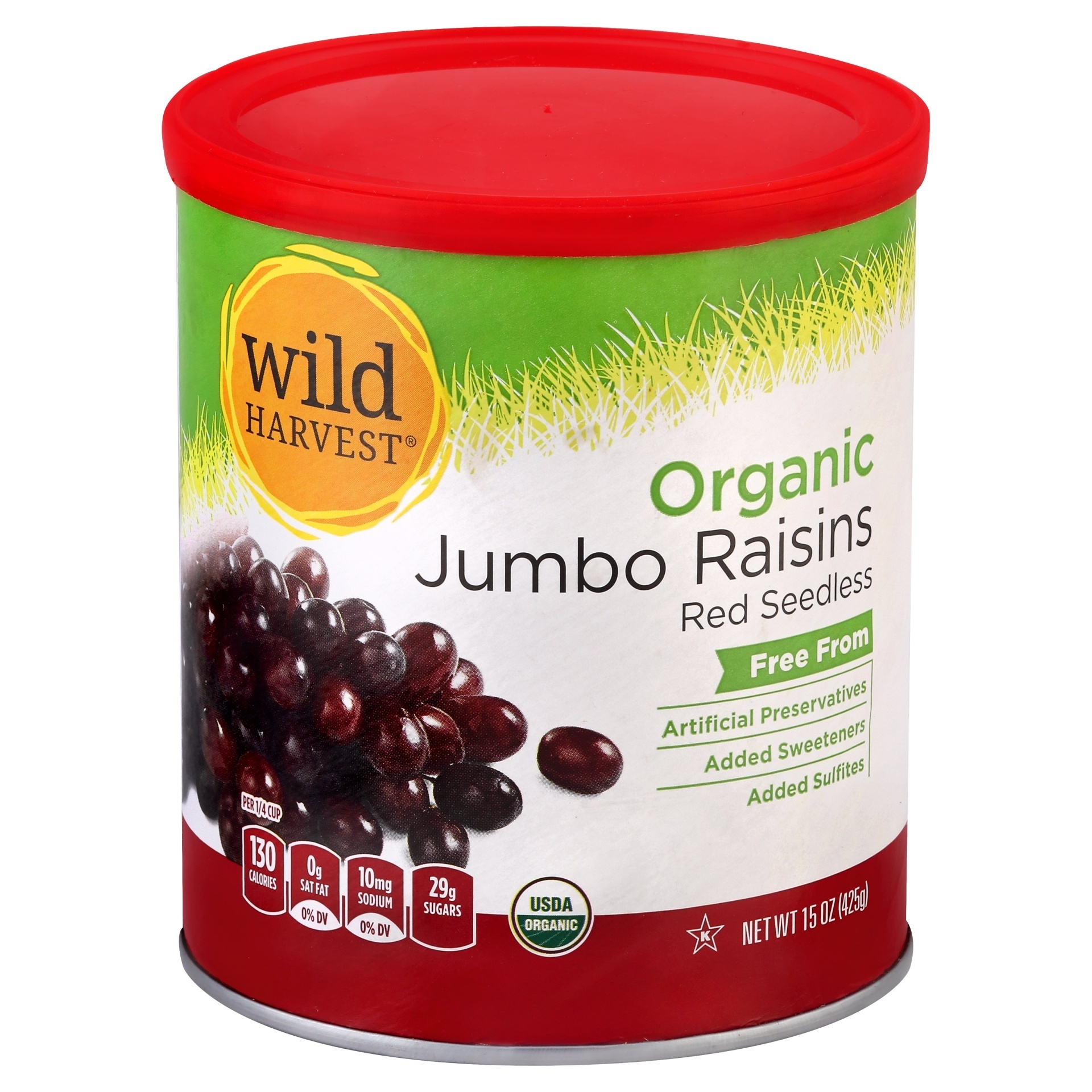 slide 1 of 7, Wild Harvest Organic Raisins Red Jumbo, 15 oz