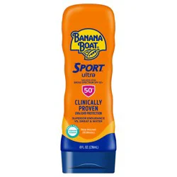 Banana Boat Sport Ultra Sunscreen Lotion SPF 50 Broad Spectrum Superior Endurance Vs Sweat + Water