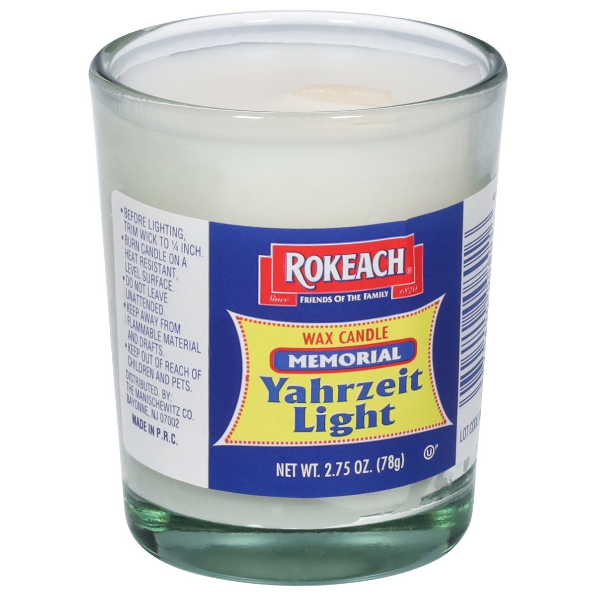 slide 5 of 9, Rokeach Memorial Yahrzeit Light Candle, 2.75 oz