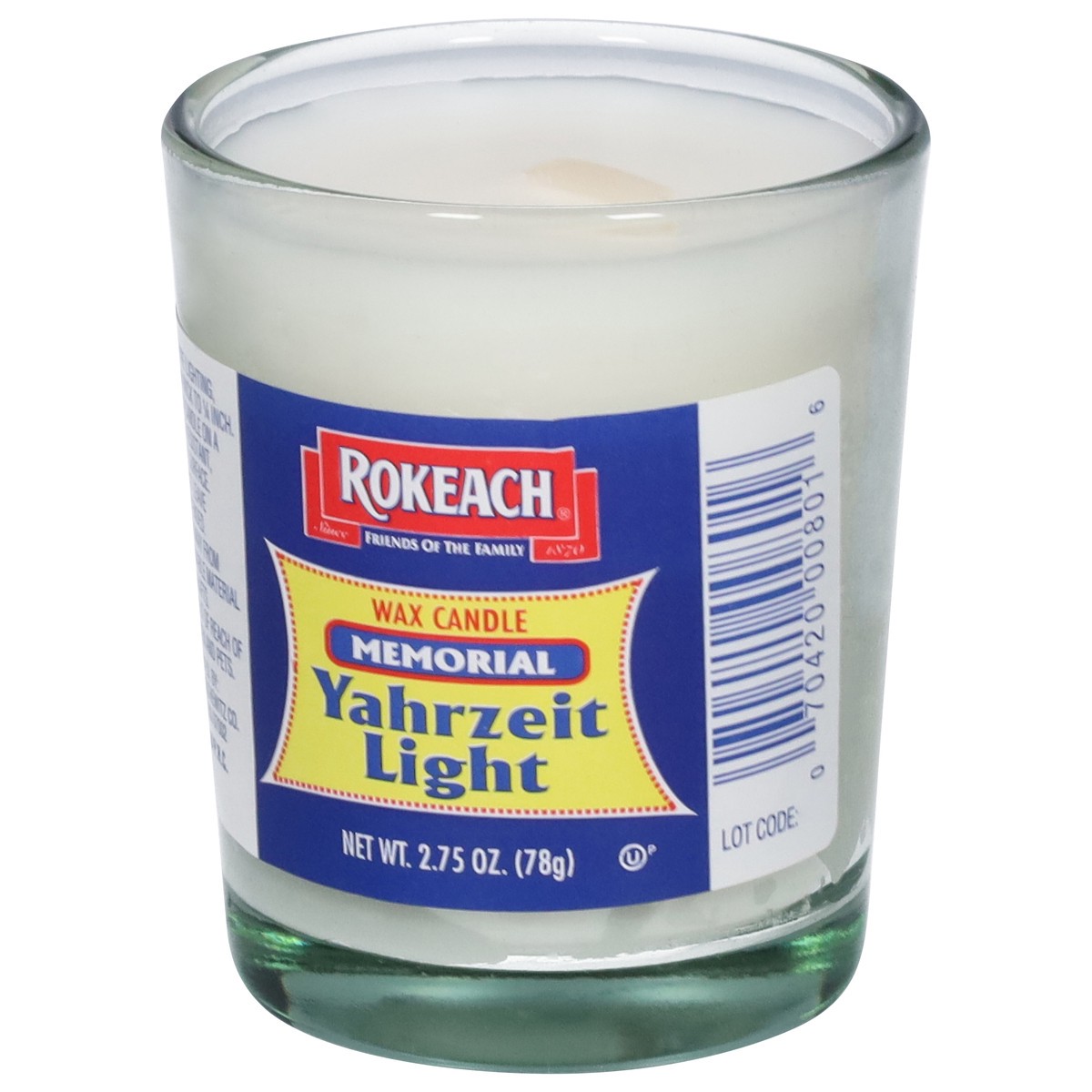 slide 6 of 9, Rokeach Memorial Yahrzeit Light Candle, 2.75 oz