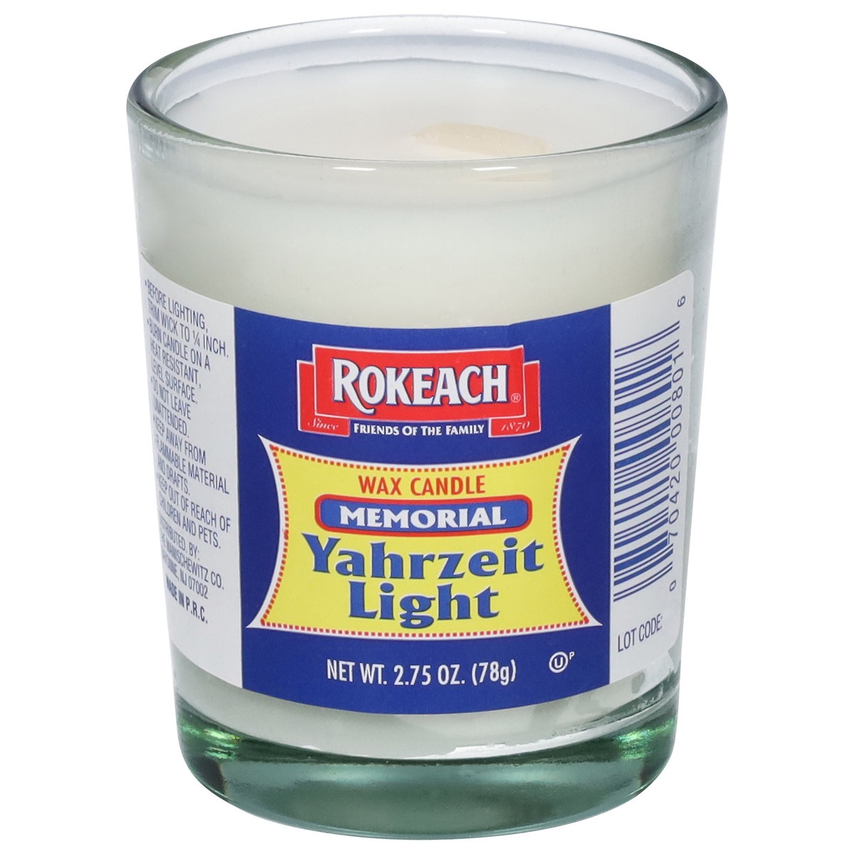 slide 1 of 9, Rokeach Memorial Yahrzeit Light Candle, 2.75 oz