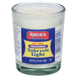 Rokeach Memorial Yahrzeit Light Candle