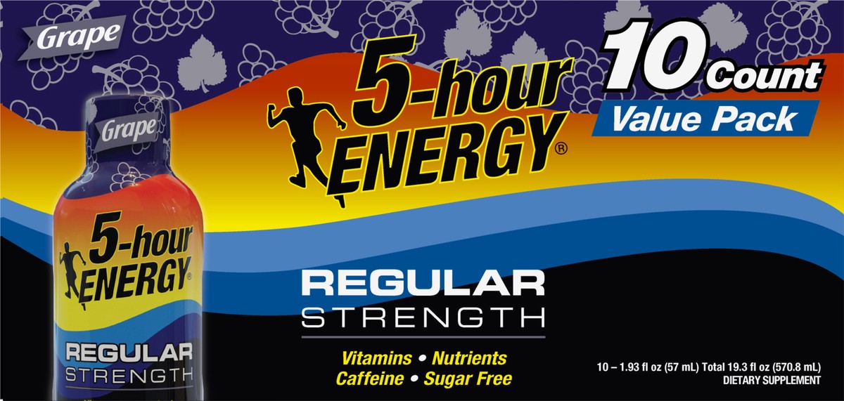 slide 4 of 7, 5-hour ENERGY Shot, Extra Strength, Berry, 1.93 oz, 24 Count, 10 ct