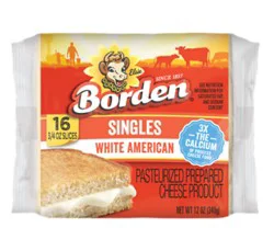 Borden Amer White Singles - 12 Oz