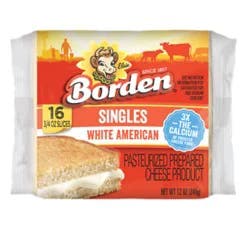 Borden Amer White Singles - 12 Oz
