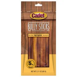Cadet Small Beef Flavor Bully Sticks Dog Treats - 2.11oz/5ct