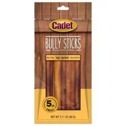 Cadet Small Beef Flavor Bully Sticks Dog Treats - 2.11oz/5ct