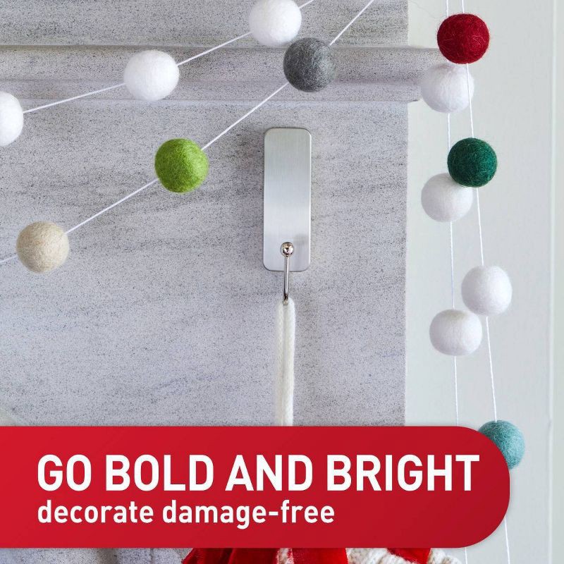 slide 2 of 13, Command Medium Sized Hook Nickel: Heavy Duty Decorative Towel Hook, Silver, 3 lb Capacity, Painted Finish, 3 lb