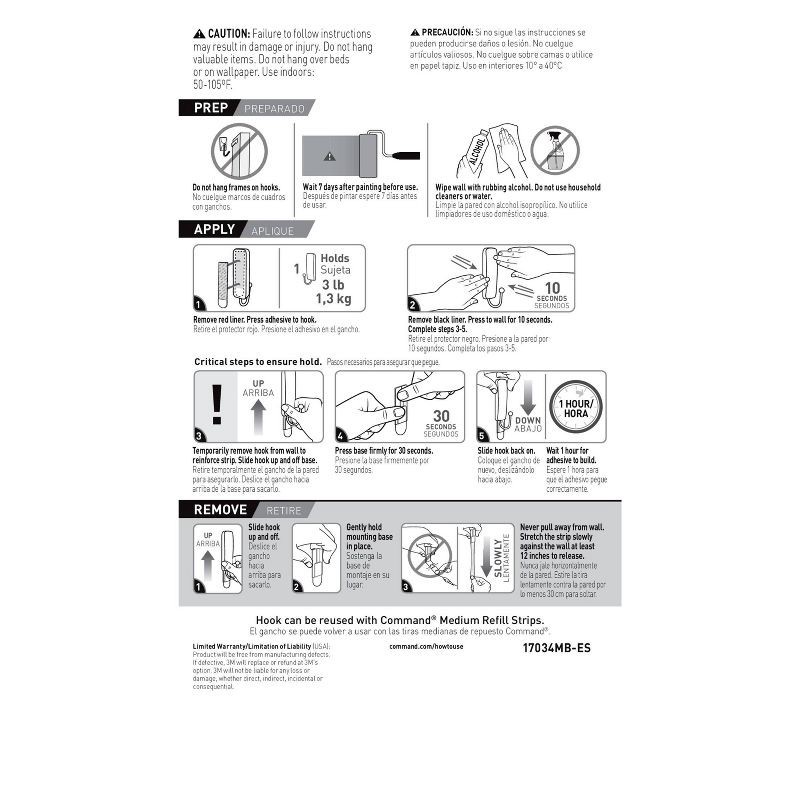 slide 10 of 13, Command Medium Sized Decorative Hook Black: Plastic Painted Hook with Command Strips, 3 lb Capacity, 1 Pack, 3 lb, 1 ct