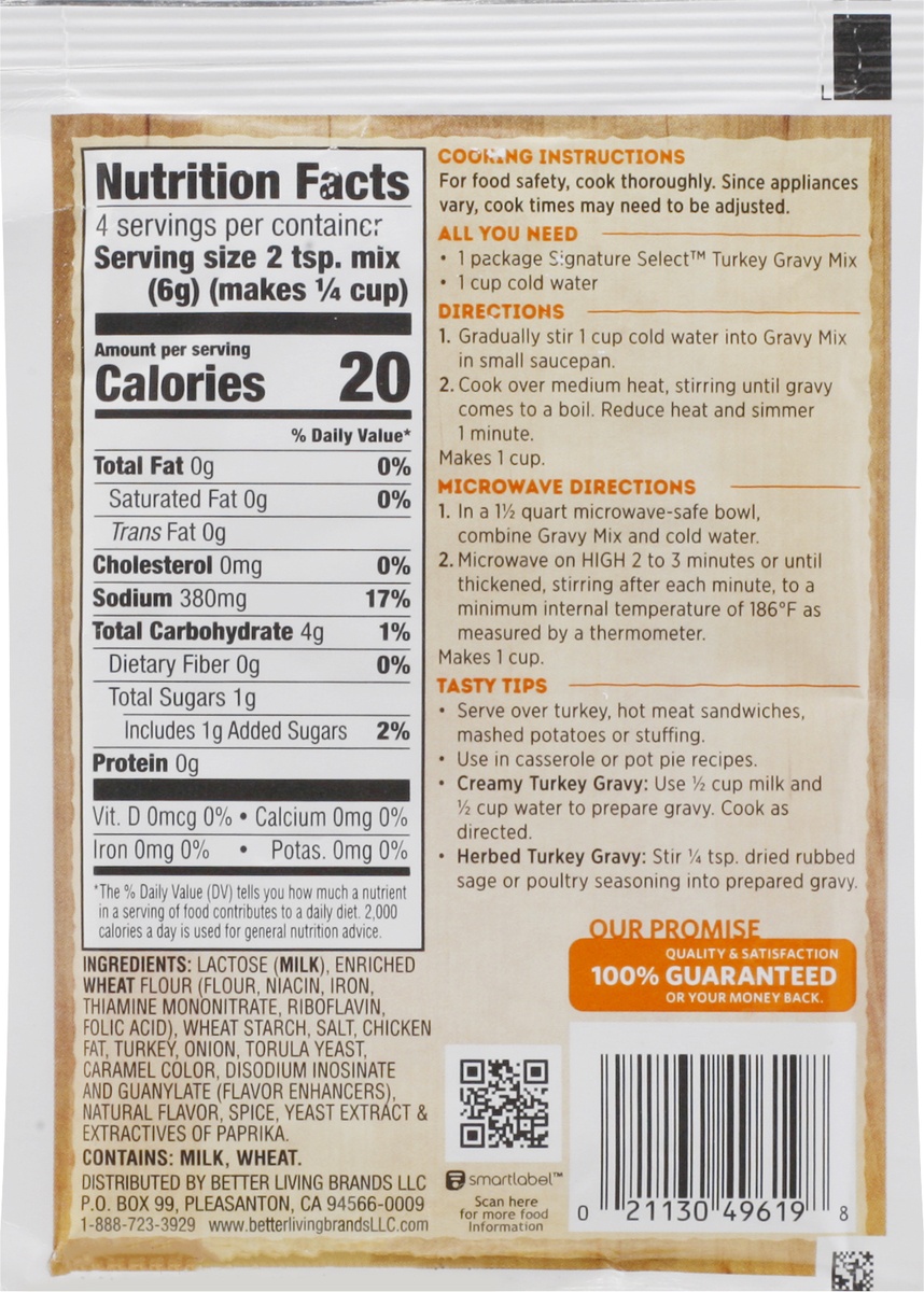 slide 5 of 9, Signature Select S Sel Gravy Mix Turkey, 0.87 oz