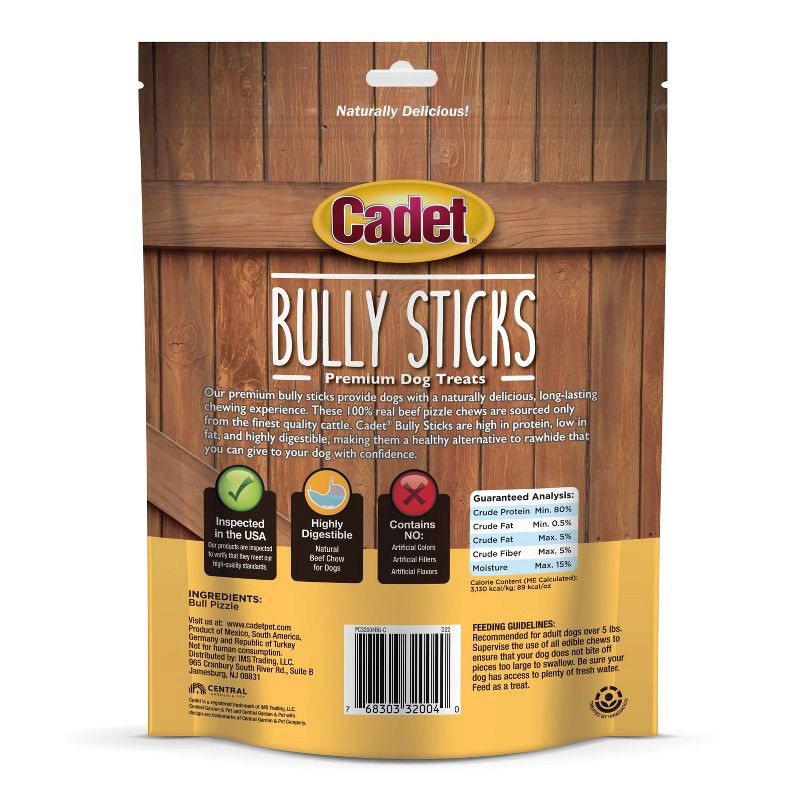 slide 2 of 6, Cadet Small Beef Flavor Bully Sticks Dog Treats - 6.5oz, 6.5 oz