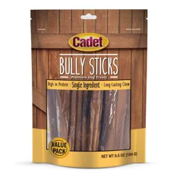 Cadet Small Beef Flavor Bully Sticks Dog Treats - 6.5oz